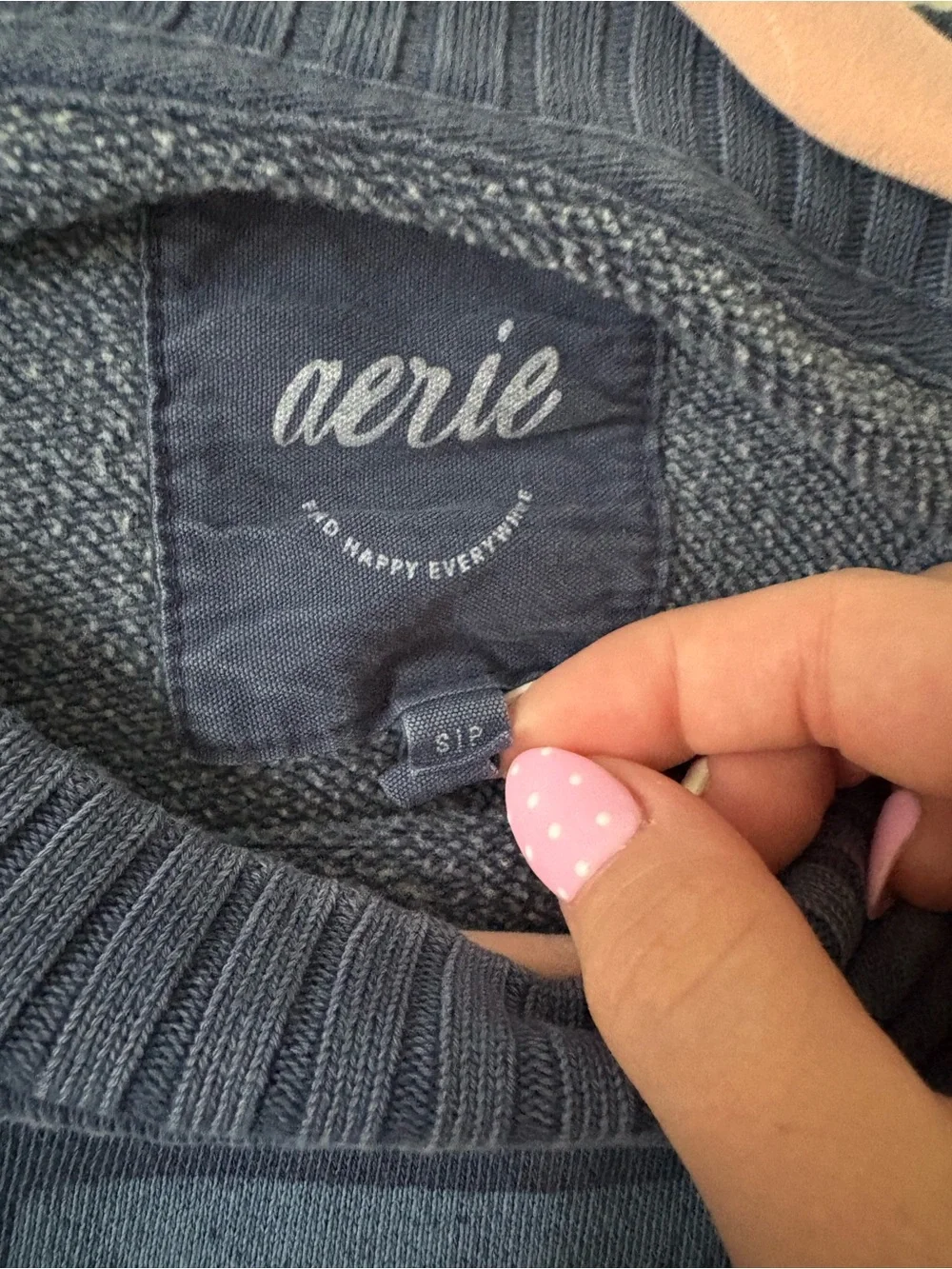 Aerie Navy Crewneck - Picture 3 of 3
